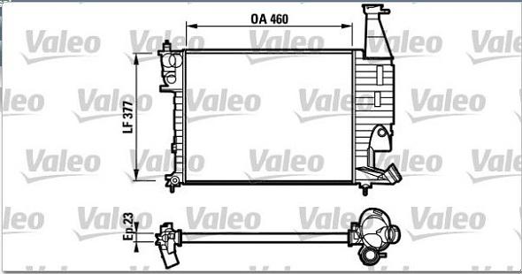 Valeo 732564 - Радиатор, охлаждане на двигателя vvparts.bg