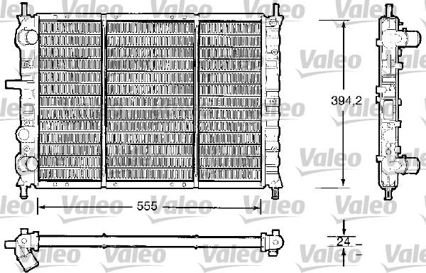 Valeo 732504 - Радиатор, охлаждане на двигателя vvparts.bg