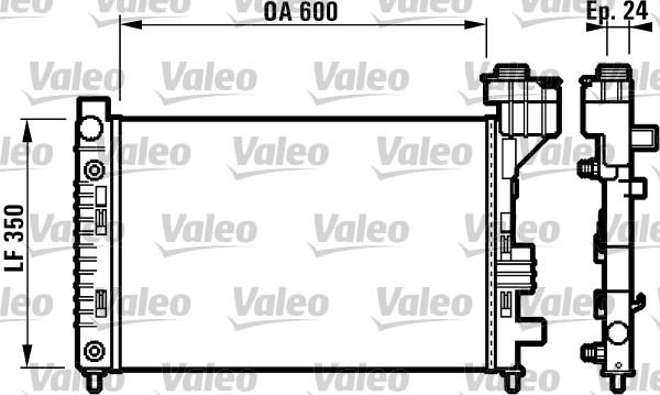 Valeo 732587 - Радиатор, охлаждане на двигателя vvparts.bg