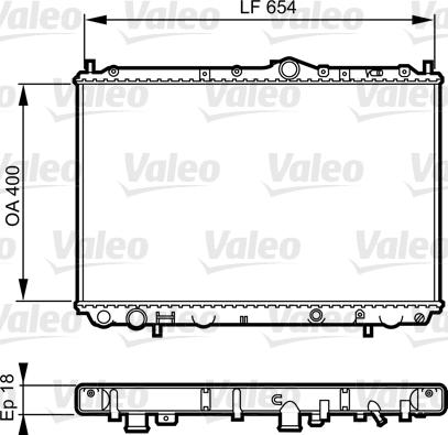 Valeo 732524 - Радиатор, охлаждане на двигателя vvparts.bg