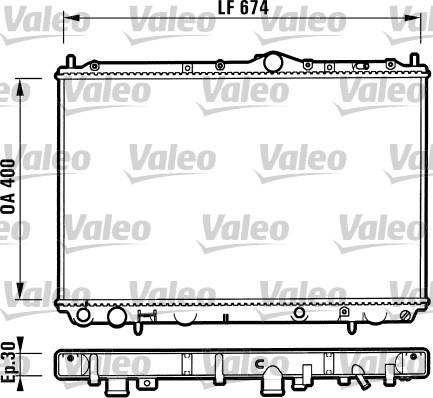 Valeo 732525 - Радиатор, охлаждане на двигателя vvparts.bg