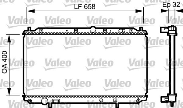 Valeo 732526 - Радиатор, охлаждане на двигателя vvparts.bg