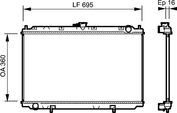 Valeo 732528 - Радиатор, охлаждане на двигателя vvparts.bg