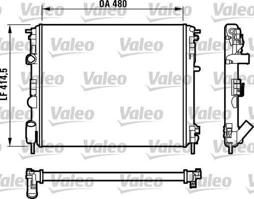 Valeo 732523 - Радиатор, охлаждане на двигателя vvparts.bg