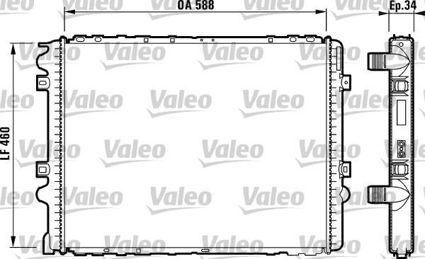 Valeo 732570 - Радиатор, охлаждане на двигателя vvparts.bg