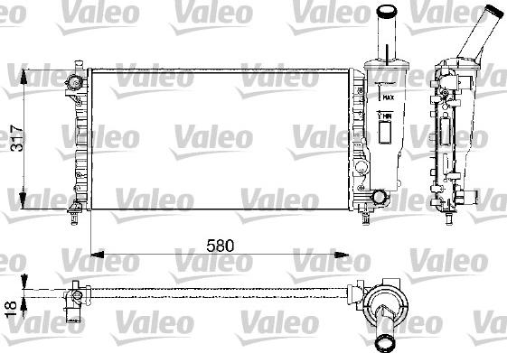 Valeo 732578 - Радиатор, охлаждане на двигателя vvparts.bg