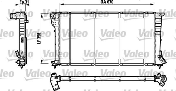 Valeo 732577 - Радиатор, охлаждане на двигателя vvparts.bg