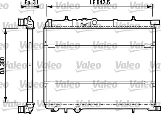 Valeo 732619 - Радиатор, охлаждане на двигателя vvparts.bg