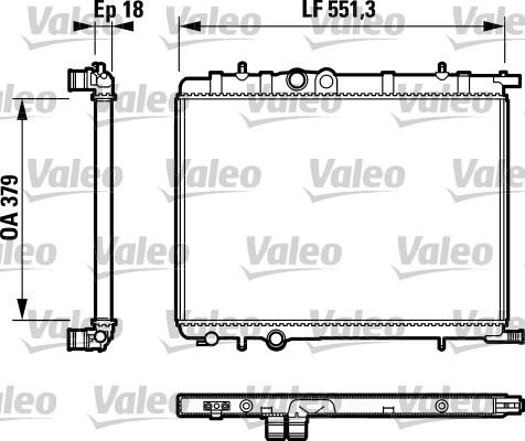 Valeo 732615 - Радиатор, охлаждане на двигателя vvparts.bg