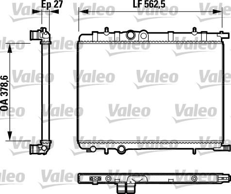 Valeo 732616 - Радиатор, охлаждане на двигателя vvparts.bg