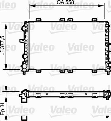 Valeo 732685 - Радиатор, охлаждане на двигателя vvparts.bg