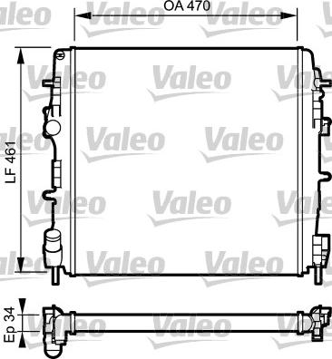 Valeo 732687 - Радиатор, охлаждане на двигателя vvparts.bg