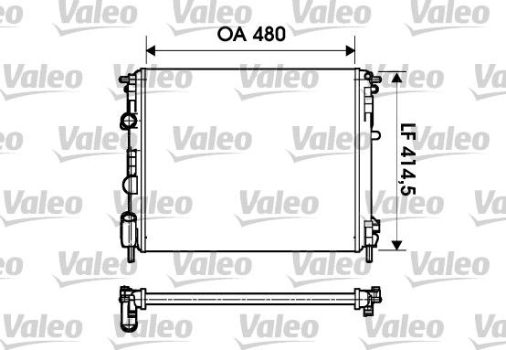 Valeo 732621 - Радиатор, охлаждане на двигателя vvparts.bg