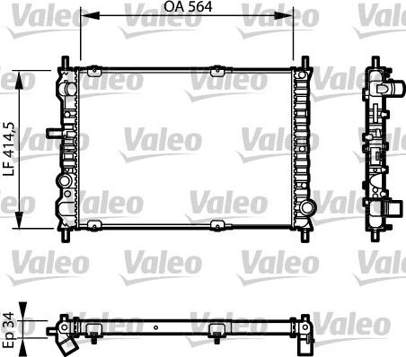 Valeo 732623 - Радиатор, охлаждане на двигателя vvparts.bg