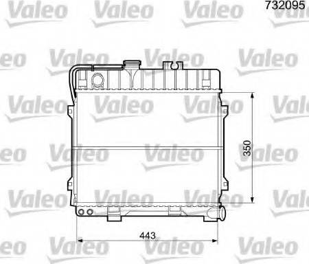 Valeo 732095 - Радиатор, охлаждане на двигателя vvparts.bg