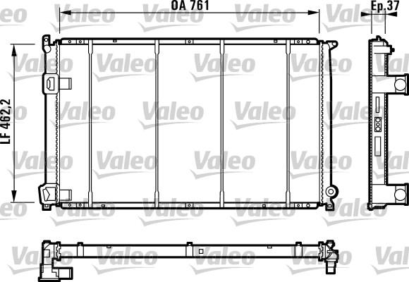 Valeo 732049 - Радиатор, охлаждане на двигателя vvparts.bg