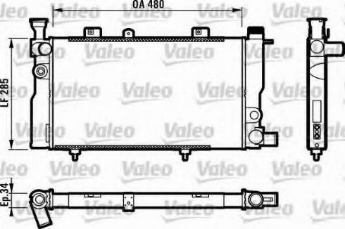 Valeo 732062 - Радиатор, охлаждане на двигателя vvparts.bg