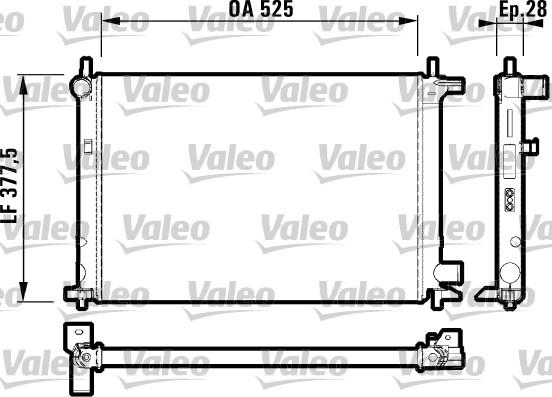 Valeo 732003 - Радиатор, охлаждане на двигателя vvparts.bg