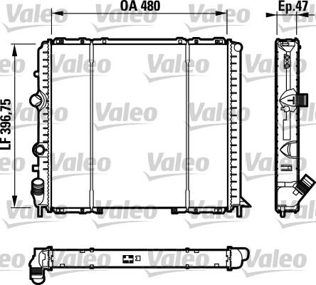 Valeo 732071 - Радиатор, охлаждане на двигателя vvparts.bg