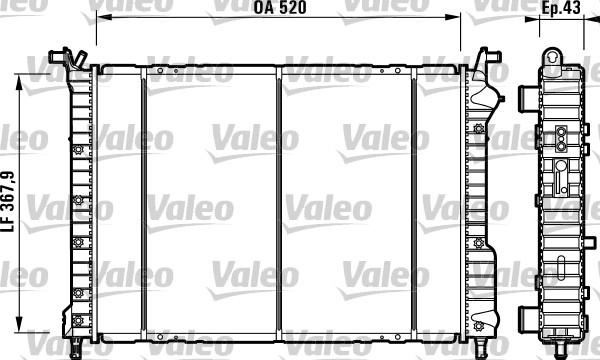 Valeo 732147 - Радиатор, охлаждане на двигателя vvparts.bg