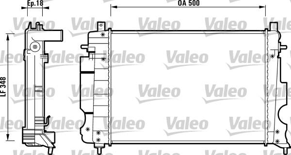 Valeo 732119 - Радиатор, охлаждане на двигателя vvparts.bg