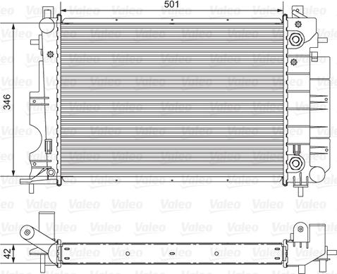 Valeo 732123 - Радиатор, охлаждане на двигателя vvparts.bg