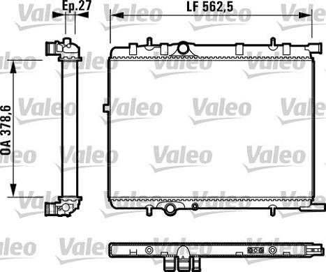 Valeo 732895 - Радиатор, охлаждане на двигателя vvparts.bg