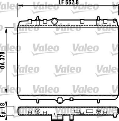 Valeo 732896 - Радиатор, охлаждане на двигателя vvparts.bg