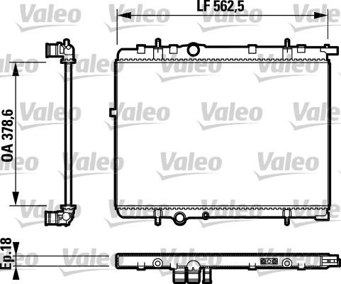 Valeo 732891 - Радиатор, охлаждане на двигателя vvparts.bg