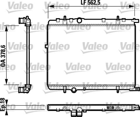 Valeo 732800 - Радиатор, охлаждане на двигателя vvparts.bg