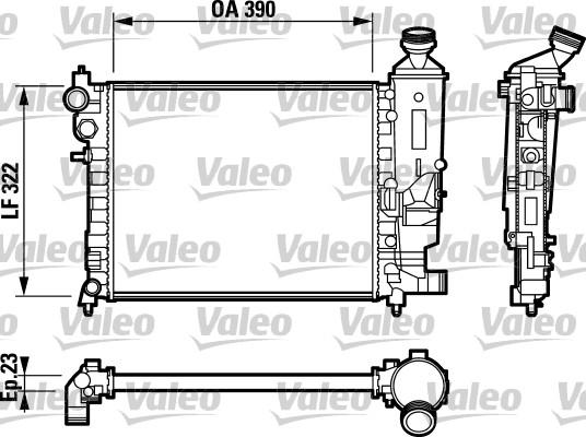 Valeo 732807 - Радиатор, охлаждане на двигателя vvparts.bg