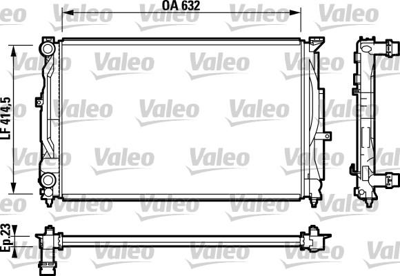 Valeo 732811 - Радиатор, охлаждане на двигателя vvparts.bg