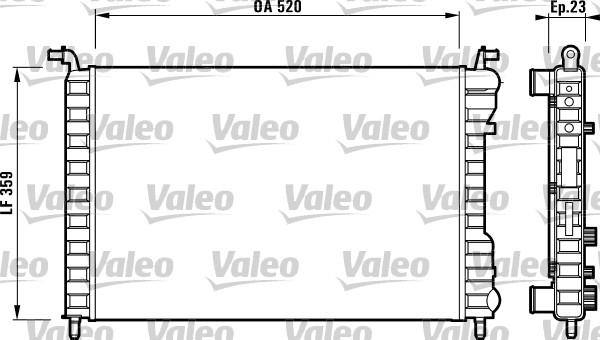 Valeo 732812 - Радиатор, охлаждане на двигателя vvparts.bg