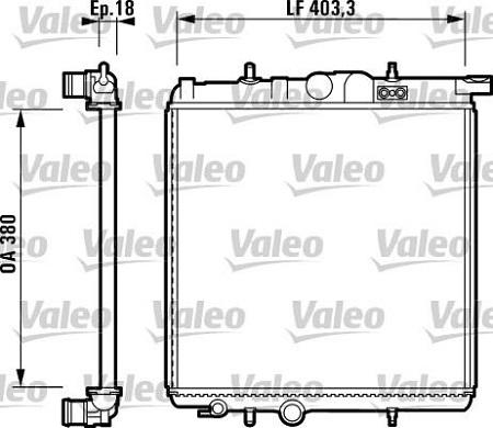 Valeo 732885 - Радиатор, охлаждане на двигателя vvparts.bg