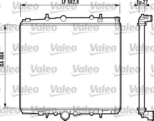 Valeo 732880 - Радиатор, охлаждане на двигателя vvparts.bg