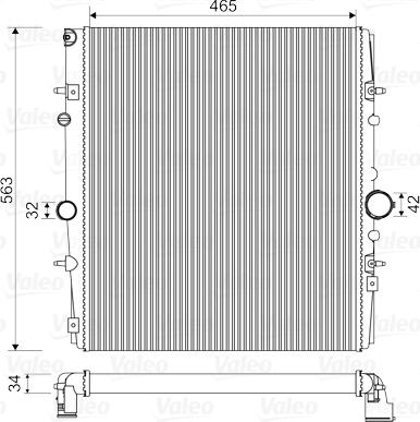 Valeo 732881 - Радиатор, охлаждане на двигателя vvparts.bg