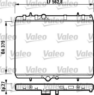 Valeo 732888 - Радиатор, охлаждане на двигателя vvparts.bg