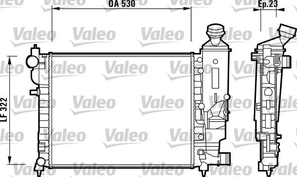 Valeo 732882 - Радиатор, охлаждане на двигателя vvparts.bg