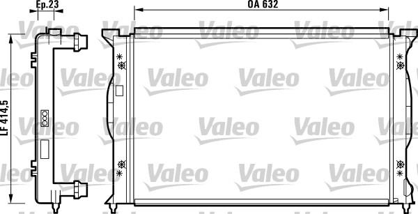 Valeo 732839 - Радиатор, охлаждане на двигателя vvparts.bg