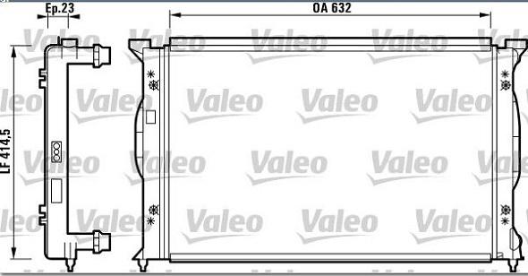 Valeo 732839 - Радиатор, охлаждане на двигателя vvparts.bg