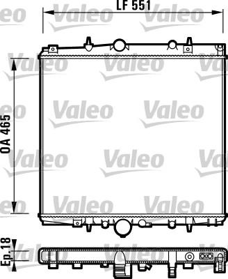 Valeo 732830 - Радиатор, охлаждане на двигателя vvparts.bg