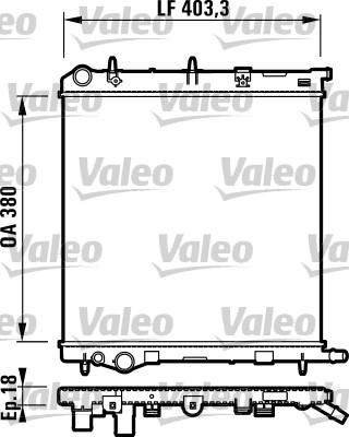 Valeo 732831 - Радиатор, охлаждане на двигателя vvparts.bg