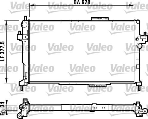 Valeo 732824 - Радиатор, охлаждане на двигателя vvparts.bg