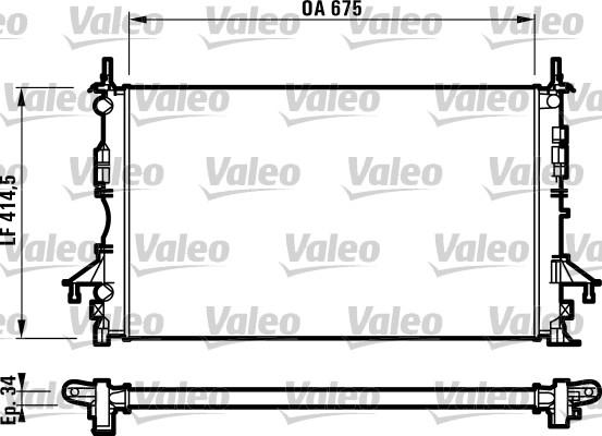 Valeo 732828 - Радиатор, охлаждане на двигателя vvparts.bg