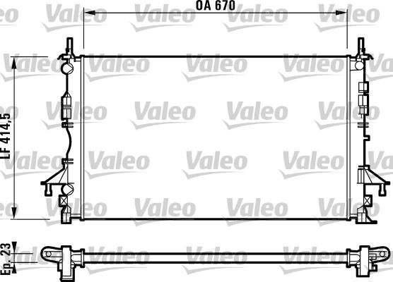 Valeo 732827 - Радиатор, охлаждане на двигателя vvparts.bg