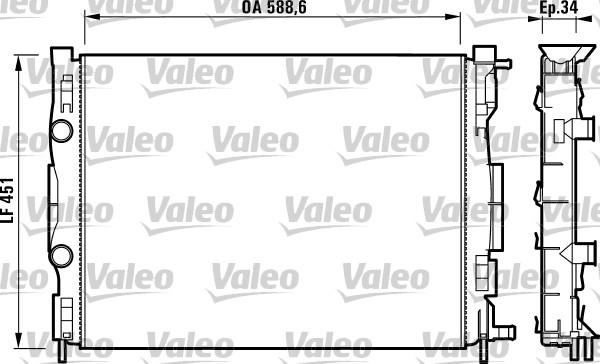 Valeo 732871 - Радиатор, охлаждане на двигателя vvparts.bg