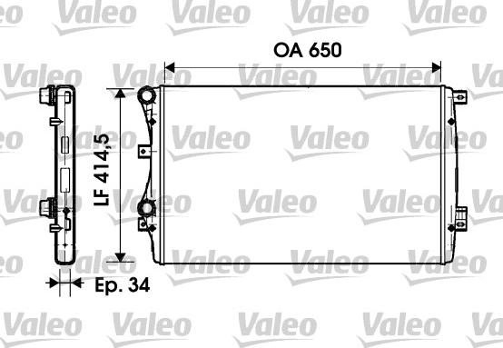 Valeo 732872 - Радиатор, охлаждане на двигателя vvparts.bg