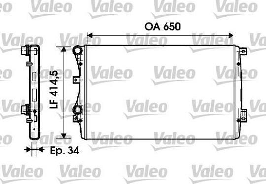 Valeo 732872 - Радиатор, охлаждане на двигателя vvparts.bg