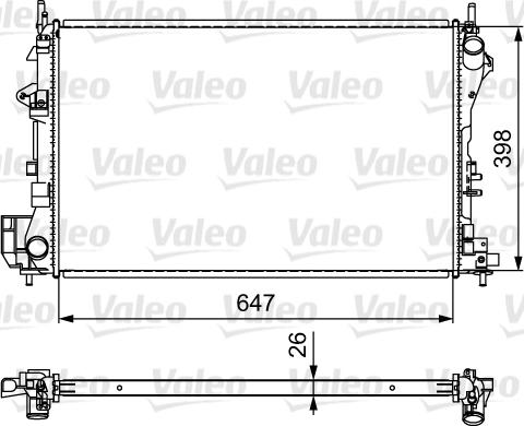 Valeo 732877 - Радиатор, охлаждане на двигателя vvparts.bg