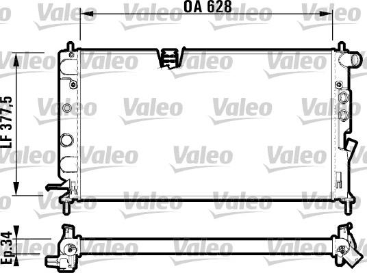 Valeo 732348 - Радиатор, охлаждане на двигателя vvparts.bg